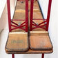 Vintage German Oktoberfest Beer Garden Table & Bench, Honey Brown Outdoor Set H3