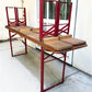 Vintage German Oktoberfest Beer Garden Table & Bench, Honey Brown Outdoor Set H3