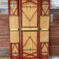 Vintage German Oktoberfest Beer Garden Table & Bench, Honey Brown Outdoor Set H4