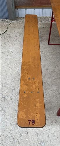 Vintage German Oktoberfest Beer Garden Table & Bench, Honey Brown Outdoor Set H4