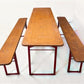 Table - Vintage German Oktoberfest Beer Garden Table & Bench, Honey Brown Outdoor Set H7 by The Old Grainery (beer garden...