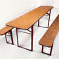 Table - Vintage German Oktoberfest Beer Garden Table & Bench, Honey Brown Outdoor Set H7 by The Old Grainery (beer garden...