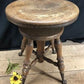 Swivel Wood Piano Organ Stool, Glass Claw Feet, Vintage Organ Bar Bench Old O