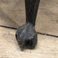 Swivel Wood Piano Organ Stool, Glass Claw Feet, Vintage Organ Bar Bench Old O