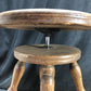 Swivel Wood Piano Organ Stool, Glass Claw Feet, Vintage Organ Bar Bench Old O
