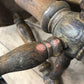 Swivel Wood Piano Organ Stool, Glass Claw Feet, Vintage Organ Bar Bench Old O