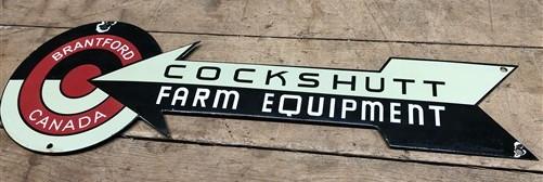Signs - Cockshutt Farm Equipment Sign Porcelain Metal Advertising, Brantford Canada A by The Old Grainery (advertising, ad...