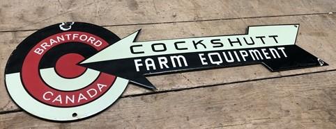 Signs - Cockshutt Farm Equipment Sign Porcelain Metal Advertising, Brantford Canada A by The Old Grainery (advertising, ad...
