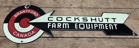 Signs - Cockshutt Farm Equipment Sign Porcelain Metal Advertising, Brantford Canada A by The Old Grainery (advertising, ad...