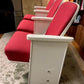 Theater Seats - 3 Theater Seats, Vintage Red Upholstered Tip-Up Cinema Auditorium Seating, A5 by The Old Grainery (auditor...