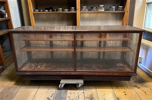 Showcase - Oak Store Display Case, Vintage 8' Glass Showcase, Store Counter, Mercantile by The Old Grainery (cabinet, Coun...