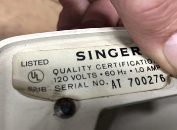 1970s Singer Sewing Machine Model 717 w/ Manual, Foot Pedal, Vintage Sewing