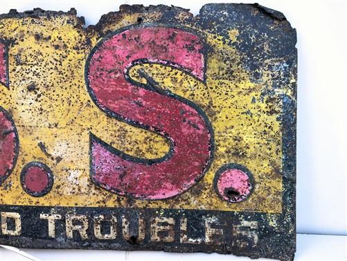 Sign - SSS Tonic for All Blood Troubles Sign, Vintage Metal Medical Advertising Sign by The Old Grainery (advertising, blo...