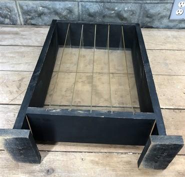 Showcase - Countertop Showcase, Divided Store Display, Vintage Wood Framed Plexi Case, G by The Old Grainery (black, count...