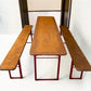 Table - Vintage German Oktoberfest Beer Garden Table&Bench, Honey Brown Outdoor Set, H10 by The Old Grainery (beer garden...