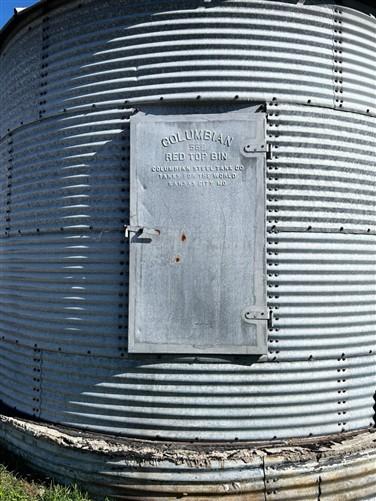 Home & Living > Outdoor & Gardening > Garden Decoration - Grain Bin, Vintage Metal Farm Storage Shed, Rustic Outdoor Struc...
