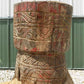Rustic Carved Wood Planter, Wood Stump, Round Wooden Flower Pot, Natural Wood O