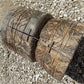 Rustic Carved Wood Planter, Wood Stump, Round Wooden Flower Pot, Natural Wood O