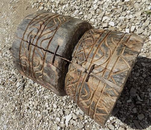 Rustic Carved Wood Planter, Wood Stump, Round Wooden Flower Pot, Natural Wood O
