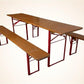 Table - Vintage German Oktoberfest Beer Garden Table&Bench, Honey Brown Outdoor Set, H11 by The Old Grainery (beer garden...
