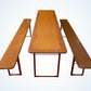 Table - Vintage German Oktoberfest Beer Garden Table&Bench, Honey Brown Outdoor Set, H12 by The Old Grainery (beer garden...
