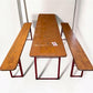 Table - Vintage German Oktoberfest Beer Garden Table&Bench, Honey Brown Outdoor Set, H14 by The Old Grainery (beer garden...