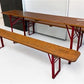 Table - Vintage German Oktoberfest Beer Garden Table&Bench, Honey Brown Outdoor Set, H14 by The Old Grainery (beer garden...