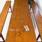 Table - Vintage German Oktoberfest Beer Garden Table&Bench, Honey Brown Outdoor Set, H14 by The Old Grainery (beer garden...