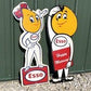 Signs - Esso Oil Drop Boy & Girl Motor Oil Signs, Porcelain Metal Advertising, Oil A by The Old Grainery (advertising, adv...