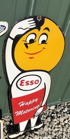 Signs - Esso Oil Drop Boy & Girl Motor Oil Signs, Porcelain Metal Advertising, Oil A by The Old Grainery (advertising, adv...