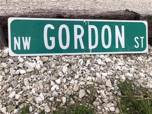 Signs - Gordon St Street Sign, Vintage Green Road Sign, 36x9 Metal Wall Sign Garage D by The Old Grainery (36x9, gordon, g...