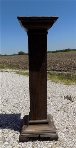 Pedestal - Wooden Pedestal Square Display Base, Vintage Architectural Wood Show Stand, L by The Old Grainery (36 inch tall...