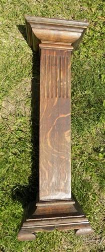 Pedestal - Wooden Pedestal Square Display Base, Vintage Architectural Wood Show Stand, L by The Old Grainery (36 inch tall...