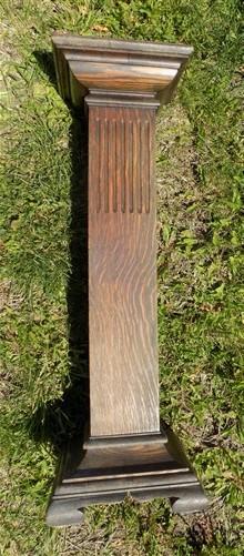 Pedestal - Wooden Pedestal Square Display Base, Vintage Architectural Wood Show Stand, L by The Old Grainery (36 inch tall...