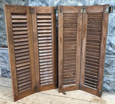 Shutters - Lot Wood Shutters Victorian Window Louver Plantation Door Mission Vintage B12M by The Old Grainery (Brown, Café...