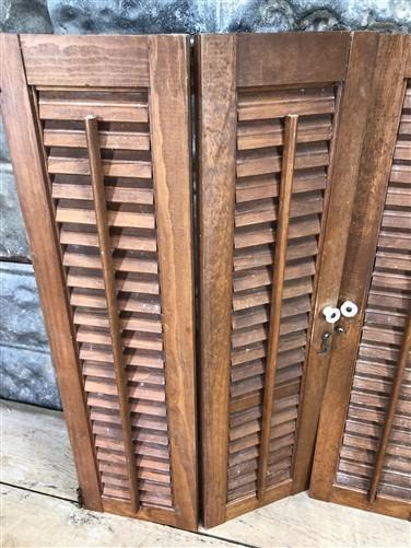 Shutters - Lot Wood Shutters Victorian Window Louver Plantation Door Mission Vintage B13M by The Old Grainery (Brown, Café...