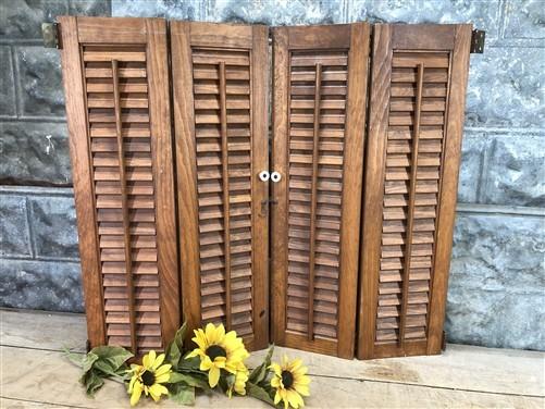 Shutters - Lot Wood Shutters Victorian Window Louver Plantation Door Mission Vintage B14M by The Old Grainery (art, crafts...