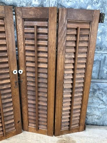 Shutters - Lot Wood Shutters Victorian Window Louver Plantation Door Mission Vintage B14M by The Old Grainery (art, crafts...