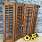 Shuters - Lot Wood Shutters Victorian Window Louver Plantation Door Mission Vintage B15M by The Old Grainery (Brown, Café...