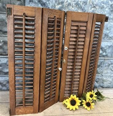 Shuters - Lot Wood Shutters Victorian Window Louver Plantation Door Mission Vintage B15M by The Old Grainery (Brown, Café...
