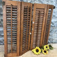 Shuters - Lot Wood Shutters Victorian Window Louver Plantation Door Mission Vintage B15M by The Old Grainery (Brown, Café...