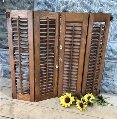 Shuters - Lot Wood Shutters Victorian Window Louver Plantation Door Mission Vintage B15M by The Old Grainery (Brown, Café...
