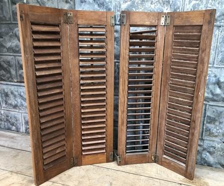 Shuters - Lot Wood Shutters Victorian Window Louver Plantation Door Mission Vintage B15M by The Old Grainery (Brown, Café...