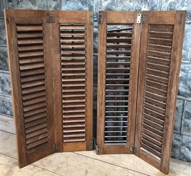 Shuters - Lot Wood Shutters Victorian Window Louver Plantation Door Mission Vintage B15M by The Old Grainery (Brown, Café...