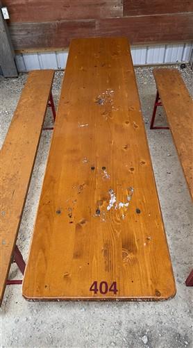 Table - Vintage German Oktoberfest Beer Garden Table&Bench, Honey Brown Outdoor Set, H19 by The Old Grainery (beer garden...
