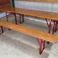 Table - Vintage German Oktoberfest Beer Garden Table&Bench, Honey Brown Outdoor Set, H19 by The Old Grainery (beer garden...