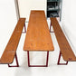 Table - Vintage German Oktoberfest Beer Garden Table&Bench, Honey Brown Outdoor Set, H22 by The Old Grainery (beer garden...
