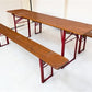 Table - Vintage German Oktoberfest Beer Garden Table&Bench, Honey Brown Outdoor Set, H22 by The Old Grainery (beer garden...