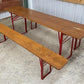 Table - Vintage German Oktoberfest Beer Garden Table&Bench, Honey Brown Outdoor Set, H24 by The Old Grainery (beer garden...
