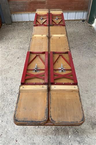 Table - Vintage German Oktoberfest Beer Garden Table&Bench, Honey Brown Outdoor Set, H24 by The Old Grainery (beer garden...